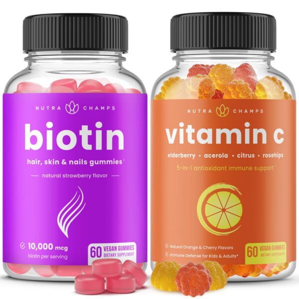 Gomitas NutraChamps Biotina para cabello piel y uñas
