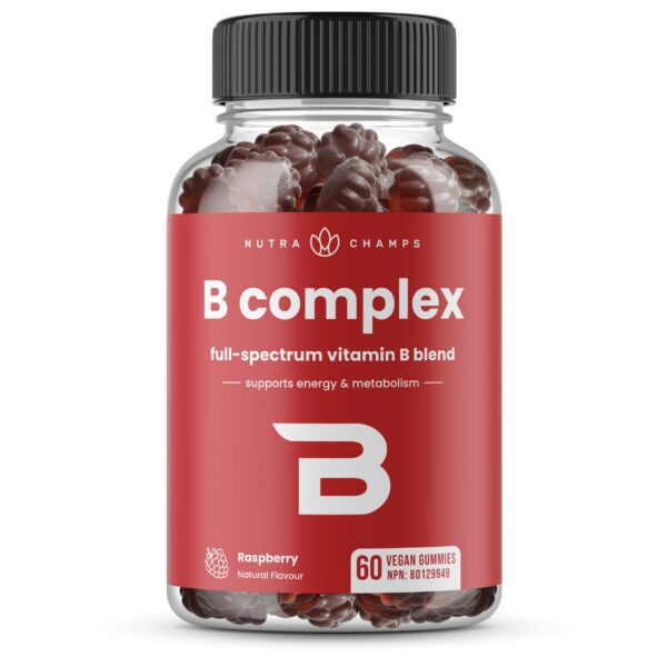 Gomitas NutraChamps complejo vitamina B sabor frambuesa