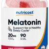 Gomitas Nutricost melatonina 20mg sabor fresa sin gluten