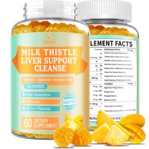 Gomitas OALSE Cardo Mariano Mango Piña para detoxificación hepática