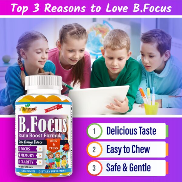 Etiqueta del envase de gomitas omega-3 para niños