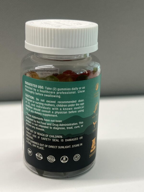 Frasco Omega Gummies Organicas Veganas 80 Unidades