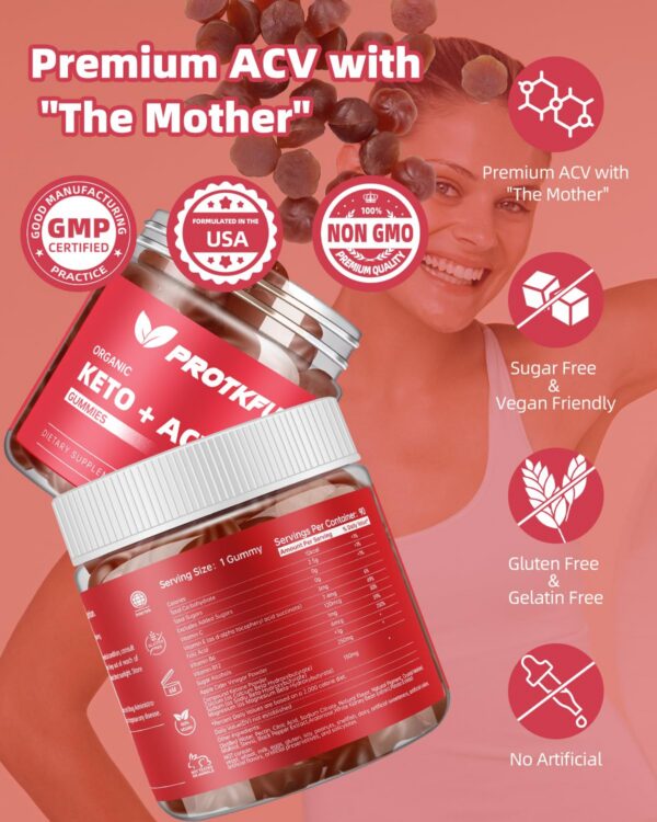 Version 1.0.0 Gomitas orgánicas Keto ACV ProTKFU sin gluten y veganas