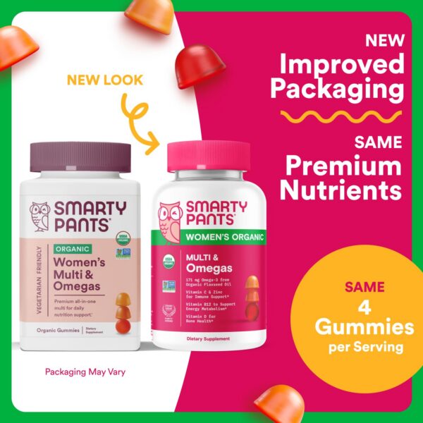 Gomitas orgánicas para mujeres SmartyPants 120 unidades