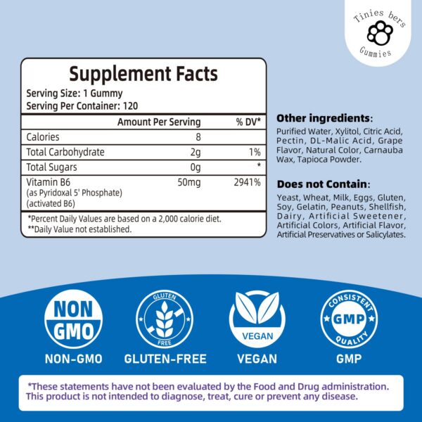Etiqueta gomitas P5P Tinies bers