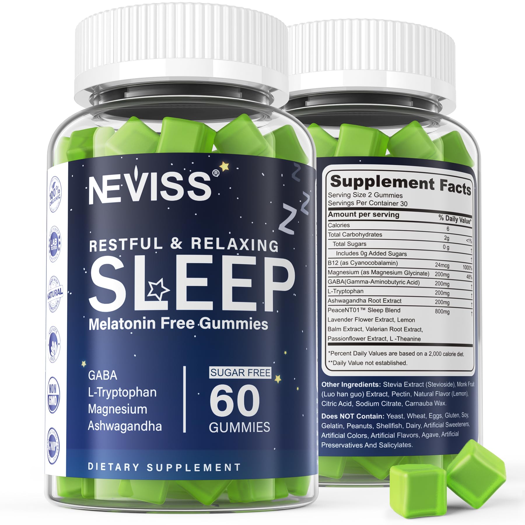NEVISS Melatonin-Free Sleep Gummies