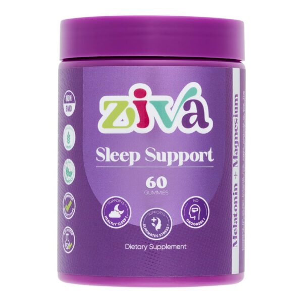 Gomitas para dormir ZIVA en frasco con sabor frutos rojos