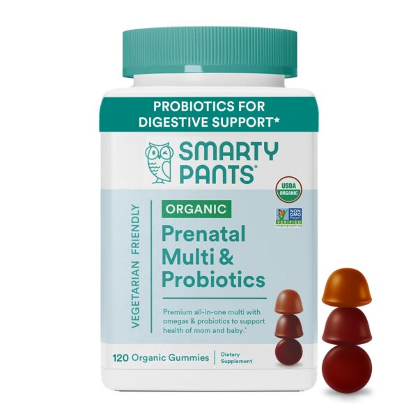SmartyPants multivitamínicas prenatales probabilticos y omega 3 frascos