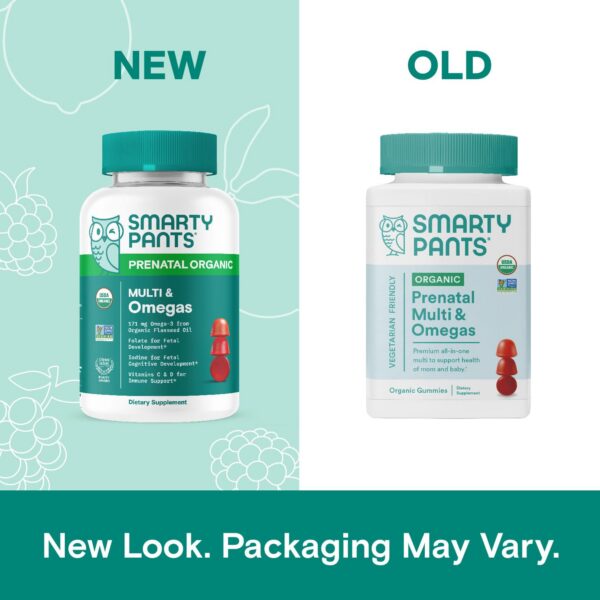 Gomitas prenatales orgánicas SmartyPants multivitamínicas para mujeres