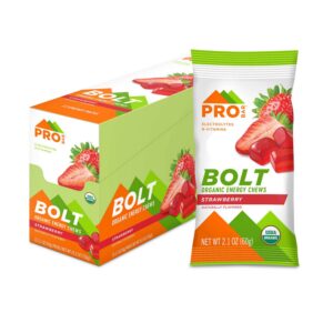 Paquete de gomitas PROBAR Bolt sabor fresa orgánicas y sin gluten