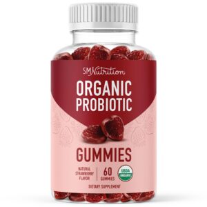Gomitas probióticas orgánicas sabor fresa SMNutrition