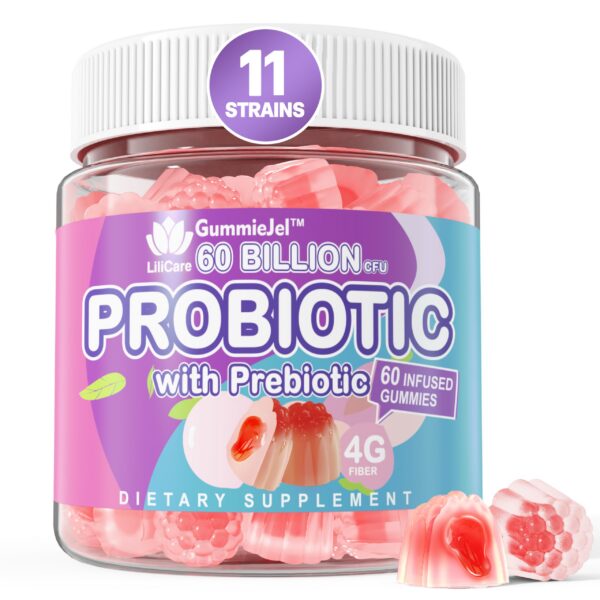 Version 1.0.0 Gomitas probióticas sin azúcar 60 mil millones ufc sabor durazno