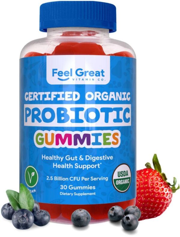 Gomitas probióticas USDA Feel Great para adultos y niños
