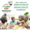 Gomitas probióticas vegetarianas para niños Lifeable sin gluten ni lácteos