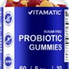 Gomitas probióticas Vitamatic sabor fresa y naranja paquete frontal