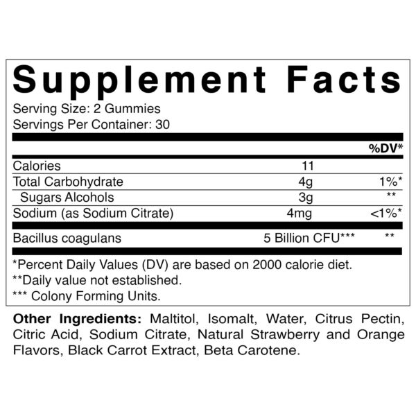 Envase Vitamatic probióticos sin gluten mostrar frasco