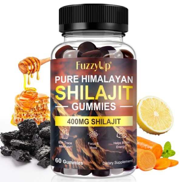 Paquete de gomitas puras de shilajit himalaya 60 unidades
