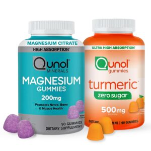 Gomitas Qunol cúrcuma y magnesio paquete doble 90 unidades