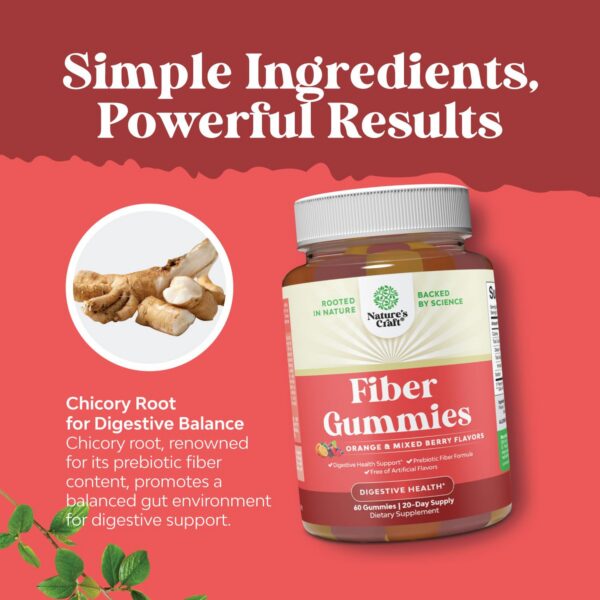 Gomitas con raíz de achicoria y prebióticos Nature's Craft