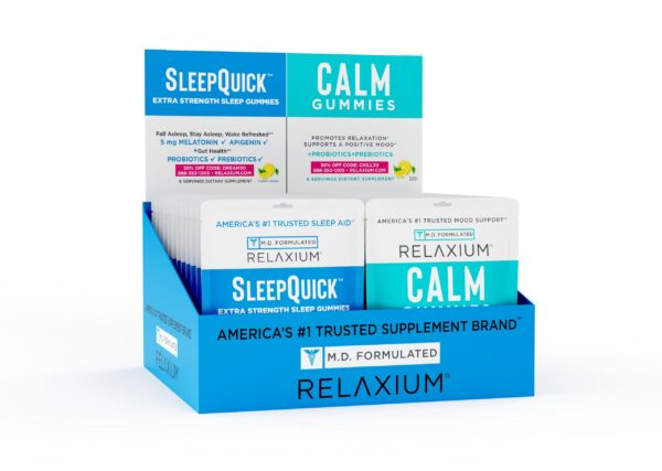 Frasco de gomitas Relaxium SleepQuick & Calm 144 unidades para dormir