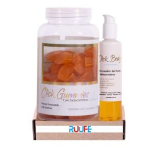 Gomitas RUUFE Click Skin Betacaroteno bronceador pack 2