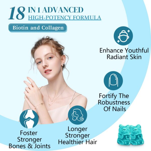 Gomitas sabor arándano natural Sijigood piel cabello uñas