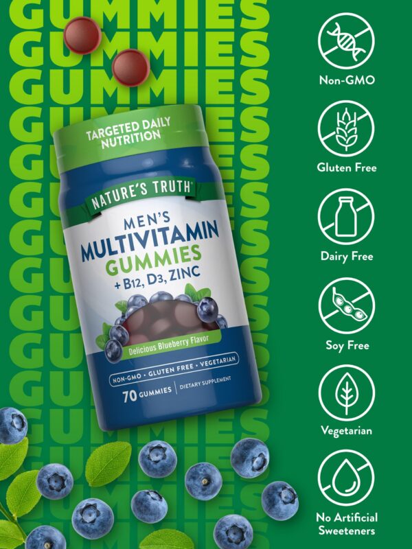 Version 1.0.0 Gomitas sabor arándano vitaminas para hombres Nature's Truth
