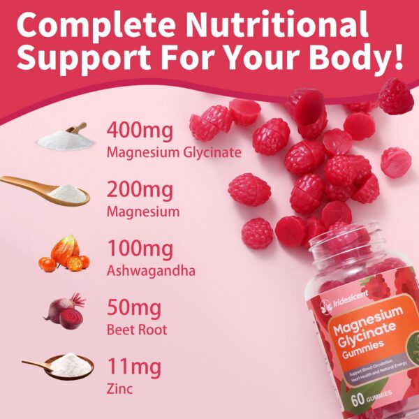 Gomitas IRIDESICENT magnesio glicinato jar visible