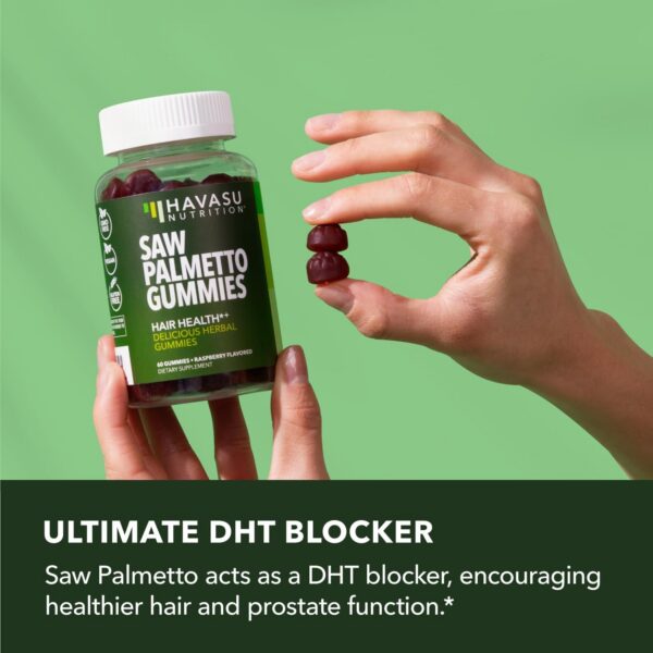 Gomitas saludables sabor frambuesa para hombres con saw palmetto