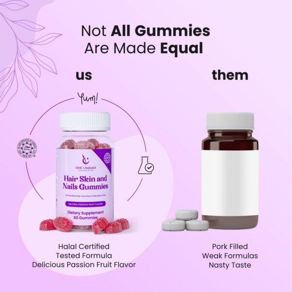 Gomitas sabor maracuyá para cabello fuerte y uñas saludables