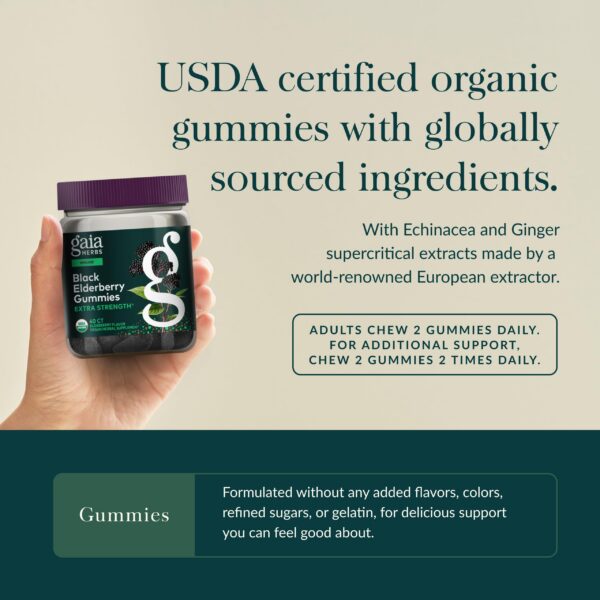 Gomitas sabor morado saúco negro Gaia Herbs suplemento