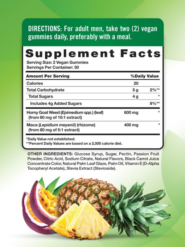 Gomitas sabor passion punch con Horny Goat Weed para hombres