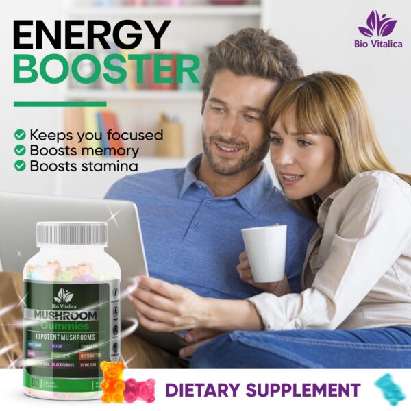 Complejo de 10 hongos y musgo marino en gomitas para adultos