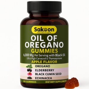 Version 1.0.0 Frasco de gomitas Sakoon con aceite de orégano para sistema inmune