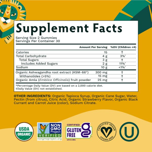 Version 1.0.0 Gomitas saludables Ashwagandha para niños y adolescentes
