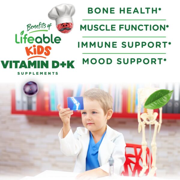 Gomitas saludables infancia vitamina d3 y k2 Lifeable Kids