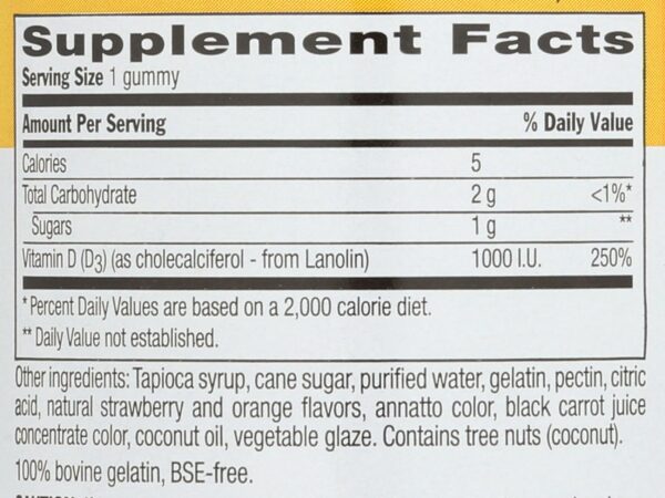 Gomitas saludables vitamina d3 sin gluten Country Life