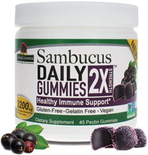 Gomitas Sambucus Nature's Answer botella con 45 piezas