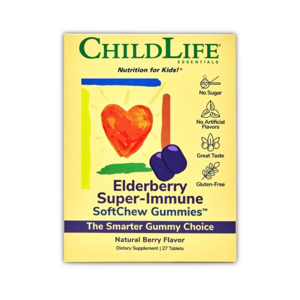 Version 1.0.0 Gomitas saúco CHILDLIFE ESSENTIALS apoyo inmunológico niños sabor frutos del bosque