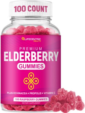 Version 1.0.0 Gomitas saúco LifeCentric Health sabor frambuesa