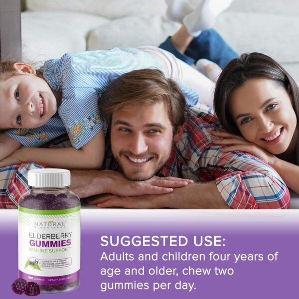 Gomitas de saúco Natural BioScience lado del envase