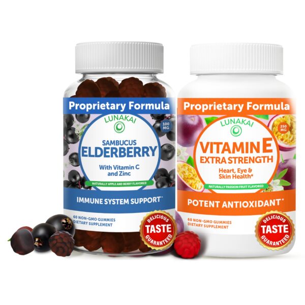 Version 1.0.0 Paquete de gomitas de saúco y vitamina E Lunakai