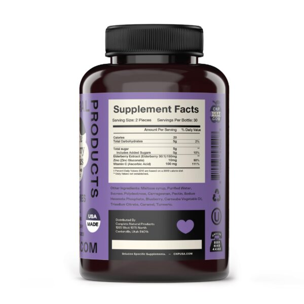 Gomitas de saúco saludables con zinc y vitamina C natura Complete Natural