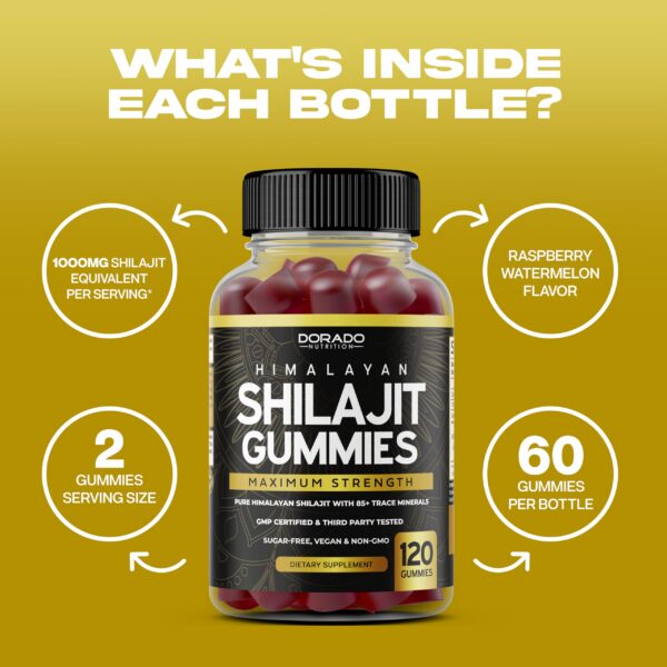 Gomitas shilajit alto contenido extracto 50mg