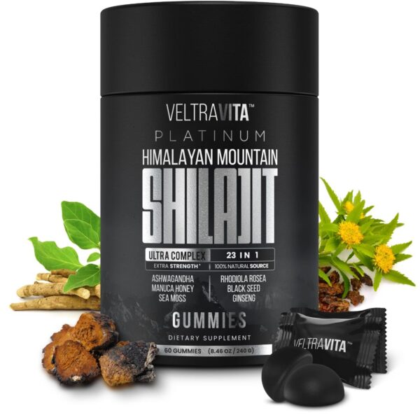Version 1.0.0 Gomitas Shilajit Himalaya VeltraVita suplemento energético para hombres