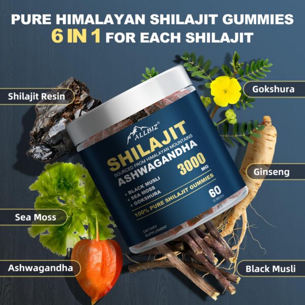Gomitas de Shilajit naturales y orgánicas