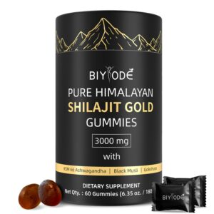 Version 1.0.0 Gomitas BIYODE de Shilajit puro del Himalaya en frasco
