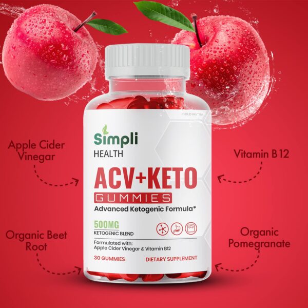 Gomitas Simpli Health ACV Keto con ingredientes premium y veganas