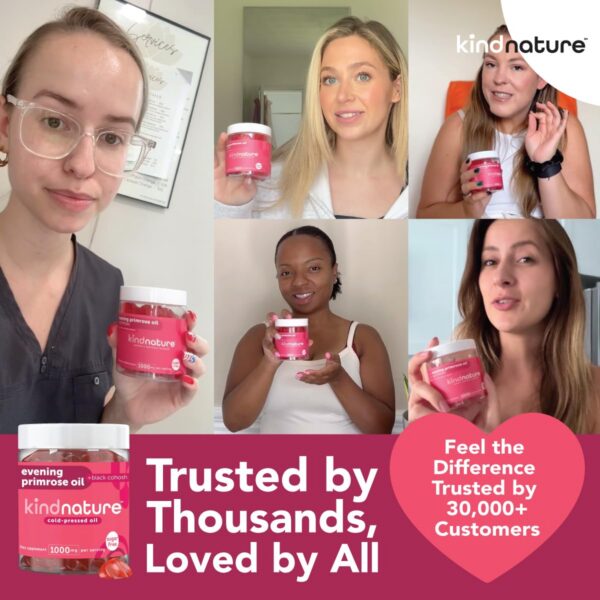 Gomitas sin azúcar Kind Nature aceite onagra sabor fresa