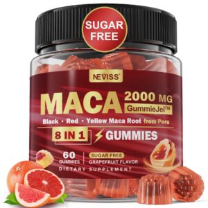 Gomitas sin azúcar raíz de maca sabor toronja 60 unidades